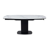 Ramada Swivel Extension Dining Table with White Ceramic Top - Pendle Village Furniture